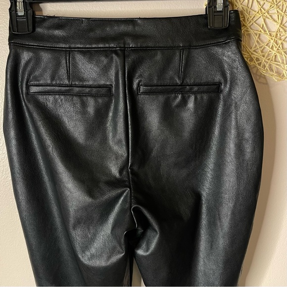 SPANX Faux Leather High Waist Pull On Flare Pants (Black) - small 20457R - Picture 6 of 14